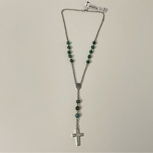 Guess Beaded Cross Necklace